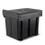 Cefito 2x20L Pull-Out Kitchen Bin, Black, Dual Compartment with Lids, Steel Frame, Smooth Slide, Easy Install & Clean
