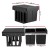 Cefito Pull Out Triple Slide Kitchen Bin 31L, 3 Compartments, Black, Steel Frame, Odour Lid, Easy Install