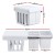 Cefito Pull Out Triple Slide Kitchen Bin 31L White – 3 Compartment Waste & Recycling, Steel Frame, Odour Lid, 48x34x35cm