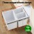 Cefito Pull Out Triple Slide Kitchen Bin 31L White – 3 Compartment Waste & Recycling, Steel Frame, Odour Lid, 48x34x35cm