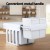 Cefito Pull Out Triple Slide Kitchen Bin 31L White – 3 Compartment Waste & Recycling, Steel Frame, Odour Lid, 48x34x35cm