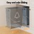 Cefito Pull Out Bin 40L Grey – Chrome-Plated Slide-Out Kitchen Cabinet Rubbish Basket, Removable Front, Easy Install