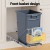 Cefito Pull Out Bin 40L Grey – Chrome-Plated Slide-Out Kitchen Cabinet Rubbish Basket, Removable Front, Easy Install