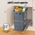 Cefito Pull Out Bin 40L Grey – Chrome-Plated Slide-Out Kitchen Cabinet Rubbish Basket, Removable Front, Easy Install