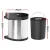 Cefito Pull Out Swing Out Bin, Stainless Steel, 12L, Auto Open Lid, Space-Saving, Easy Clean, Rust & Stain Resistant