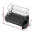 Cefito 2-Tier Stainless Steel Dish Rack - Detachable Design, Quick Drying, 50x38x28.5cm, High-Tensile PP Plastic