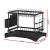 Cefito Expandable 2-Tier Dish Rack, Stainless Steel Frame, Removable Design, Black, 46x30.5x32cm, 1-Year Warranty