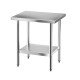 Cefito Stainless Steel Kitchen Bench Work Table 610x760mm, 430 Food-Grade, Adjustable Undershelf, 160kg Load