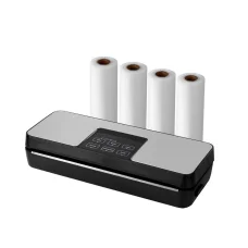 Devanti Food Vacuum Sealer Machine 110W Stainless Steel with Auto Seal Cutter, 5 Modes, 4 Rolls + 10 Bags & Vacuum Tube
