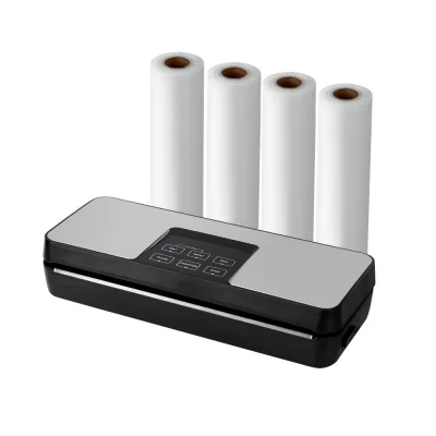 Unbranded Devanti Food Vacuum Sealer Machine 80kpa 30cm Auto Seal Cutter Stainless Steel with 4 Rolls Bags 10pcs