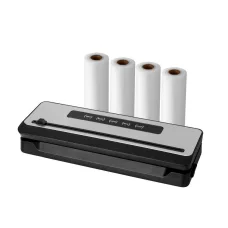 Devanti Stainless Steel Food Vacuum Sealer, 110W, Smart Touch, Built-in Cutter, 4 Rolls, Bags & Tube, 1-Year Warranty