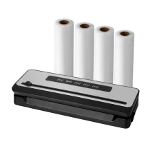 Devanti Food Vacuum Sealer Machine - 110W, Smart Touch, Built-in Cutter, 60kpa Suction, 4 Rolls + 10 Bags, Portable