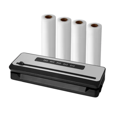 Devanti Food Vacuum Sealer Machine - 110W, Smart Touch, Built-in Cutter, 60kpa Suction, 4 Rolls + 10 Bags, Portable