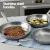 5-Star Chef Stainless Steel Frying Pan Set - Uncoated Twin Pack 25cm & 30cm, Silver, Tri-Ply, Induction Safe