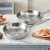 5-Star Chef Stainless Steel Frying Pan Set - Uncoated Twin Pack 25cm & 30cm, Silver, Tri-Ply, Induction Safe