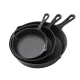 5-Star Chef Cast Iron Non-Stick Frying Pan Set 3PCS, 16/20/26cm, PFOA-Free, Double Pour Spouts, All Stov