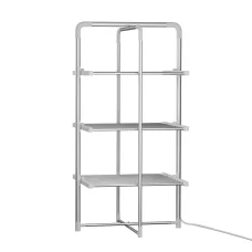 Devanti Electric Heated Towel Rail Rack - Foldable, 30 Bars, 300W, Aluminium, Quiet Operation, 71.5x71.5x143cm,