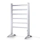 Devanti Electric Heated Towel Rail Rack - 6 Bars, Portable, 3-5 Min Heat, Timer, Aluminium, Waterproof, Energy Efficient