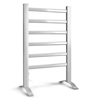 Devanti Freestanding Electric Heated Towel Rail – 6-Bar, Anti-Corrosion Aluminium, Quick Heat, Energy Efficient, 100W Devanti Freestanding Electric Heated Towel Rail – 6-Bar, Anti-Corrosion Aluminium, Quick Heat, Energy Efficient, 100W