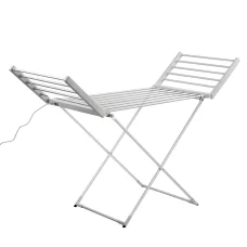 Devanti Electric Heated Towel Rail Rack, 18-Bars, Freestanding, Foldable, 220W, Quick Heat, Energy Efficient, Aluminium