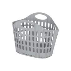 Artiss Large Foldable Laundry Basket Hamper, 49x36x39cm Grey Plastic, Ventilated, Lightweight, Easy Carry Handle
