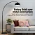 Artiss Modern Black Arched Floor Lamp with Heavy-Duty Marble Base, Adjustable Height & Rotating Head, 167cm Tall