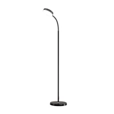 Artiss LED Floor Lamp with Remote, 1.5m Adjustable Gooseneck, Dimmable Light, Aluminium, 3000-6500K, Home Living Room