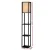 Artiss Vintage Black Floor Lamp with 3 Tier MDF Shelves, NC Lacquer Finish, 160cm Tall, LED Compatible, for Home Decor