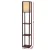 Artiss Vintage Brown Floor Lamp with 3-Tier MDF Shelf, LED Compatible, 160cm Tall, NC Lacquer Finish, Pull-String Switch