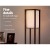 Artiss Vintage Brown Floor Lamp with 3-Tier MDF Shelf, LED Compatible, 160cm Tall, NC Lacquer Finish, Pull-String Switch