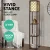 Artiss Brown Floor Lamp with 3 Tier MDF Shelf Storage, 160cm Tall, Vintage Design, LED Compatible, Pull-String Switch