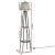 Artiss Floor Lamp with 2-Tier MDF Shelf, Linen Shade, Black Finish, 168cm, Modern LED Stand for Living Room Bedroom