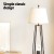 Artiss Floor Lamp with 2-Tier MDF Shelf, Linen Shade, Black Finish, 168cm, Modern LED Stand for Living Room Bedroom
