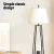 Artiss Floor Lamp with 2-Tier MDF Shelf, Linen Shade, Black Finish, 168cm, Modern LED Stand for Living Room Bedroom