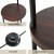 Artiss Shelf Floor Lamp 2-Tier Storage Stand, Adjustable Head, MDF & Metal, Linen Shade, 163cm, Black/Walnut