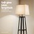 Artiss 3-Tier Shelf Floor Lamp, 158cm, White, MDF & Fabric, Storage LED Stand for Bedroom, Living Room, E27 Compatible