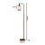 Artiss Modern Black Floor Lamp with Glass Shade, Metal Stand, Foot Switch, 161cm Height for Living Room & Office