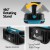 Giantz Rechargeable LED Work Light Torch, USB Cordless Magnetic Lamp, 180° Rotating Stand, 11x11x4.5cm, ABS Nylon