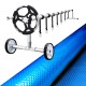 Aquabuddy Aluminium Pool Roller & 500 Micron Cover Set, 10x4m, Blue - Solar Blanket with 5.5m Roller for Pools