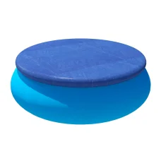 Aquabuddy Pool Cover PE Material 2.44m Round Blue - Durable UV Resistant Blanket for Above-Ground Pools