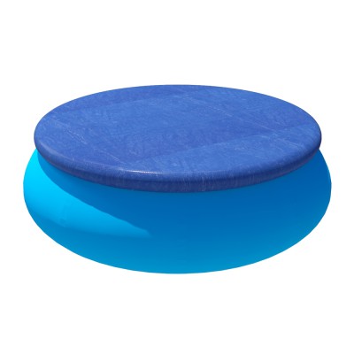 Aquabuddy Pool Cover PE Material 2.44m Round Blue - Durable UV Resistant Blanket for Above-Ground Pools