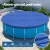 Aquabuddy 3.66m Round Pool Cover - Durable UV Resistant PE Material, Blue, with Drainage Holes and Anchoring Ropes