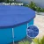 Aquabuddy 3.66m Round Pool Cover - Durable UV Resistant PE Material, Blue, with Drainage Holes and Anchoring Ropes