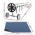 Aquabuddy 600 Micron Black Solar Pool Cover 6.5x3m & Adjustable Aluminium Roller for 4m Pools - UV Resistant, Warmth