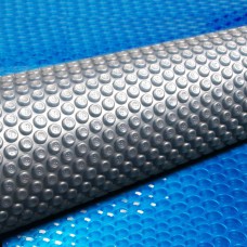 Aquabuddy 500 Micron Pool Cover 6.5x3m - Blue/Silver LDPE Solar Blanket, Reduces Evaporation by 97%, 5-Year