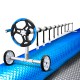 Aquabuddy Pool Cover & Roller Set, Aluminium, 6.5x3m, Blue & Silver, Solar Blanket, Keeps Pool Warm & Clean