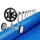 Aquabuddy Solar Pool Cover & Roller Set | 600 Micron, 7x4m, Aluminium Roller | Reduce Evaporation & Maintenance