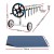 Aquabuddy 7x4m 600 Micron Solar Pool Cover with Aluminium Roller, Adjustable 2.4-5.55m, Blue & Black Blanket