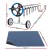 Aquabuddy 9.5x5m 600 Micron Solar Pool Cover with 5.55m Aluminium Roller, Blue & Black, UV Resistant Blanket Set