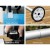 Aquabuddy Pool Cover Roller 5.5m Adjustable Aluminium Solar Blanket Reel Blue with Non-Slip Crank and Straps